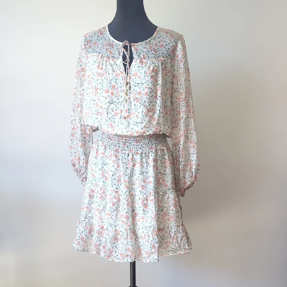 Shoshanna Floral Print Dress with Pink and Blue Accents Size 12 - Picture 4 of 11